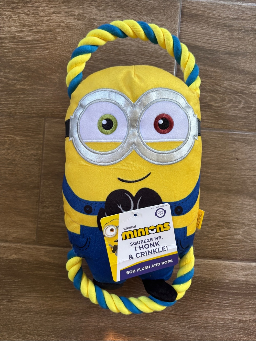 Minions Bob Plush Rope Dog Toy - Yellow